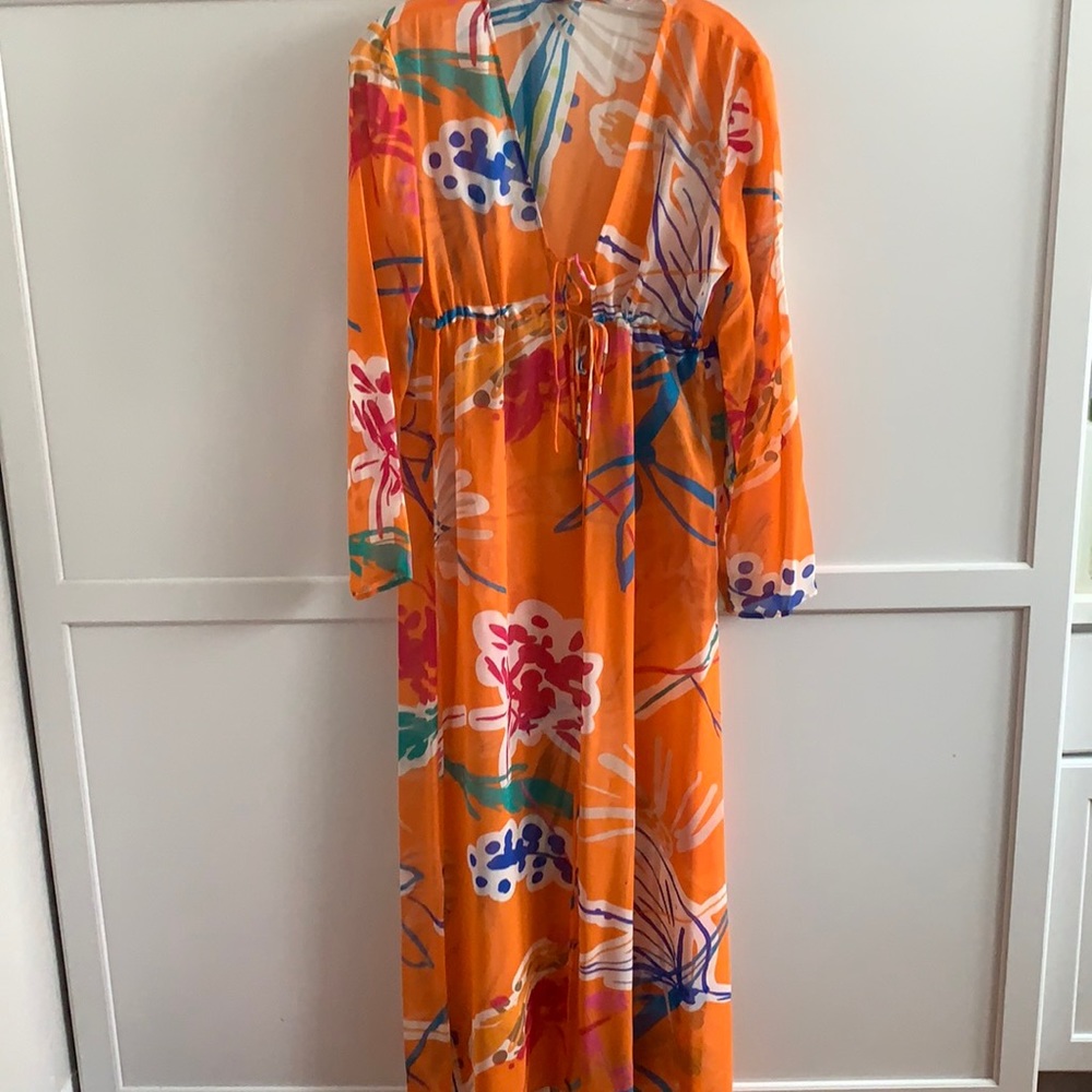 ☀️ silk chiffon beach kaftan 🧡